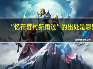 “忆在蓉村新雨过”的出处是哪里