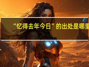 “忆得去年今日”的出处是哪里