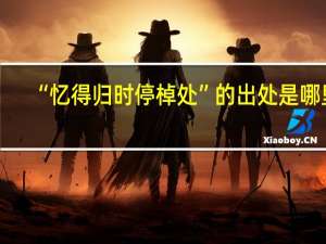 “忆得归时停棹处”的出处是哪里
