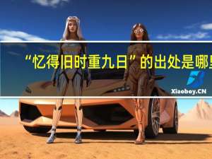 “忆得旧时重九日”的出处是哪里