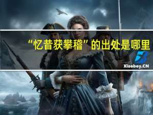 “忆昔获攀稽”的出处是哪里