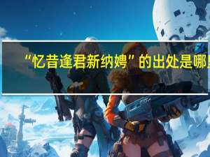 “忆昔逢君新纳娉”的出处是哪里