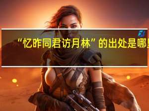 “忆昨同君访月林”的出处是哪里