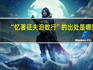 “忆著征夫泪数行”的出处是哪里