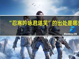 “忍寒吟咏君堪笑”的出处是哪里