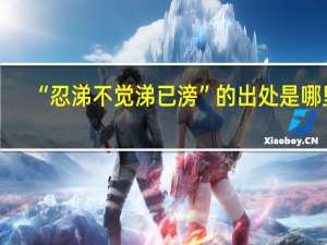 “忍涕不觉涕已滂”的出处是哪里