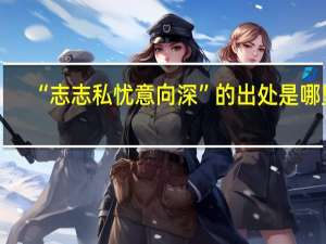 “志志私忧意向深”的出处是哪里