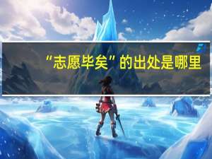 “志愿毕矣”的出处是哪里