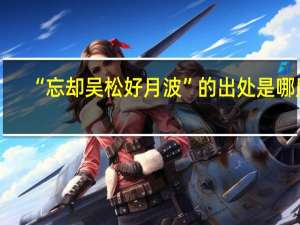 “忘却吴松好月波”的出处是哪里