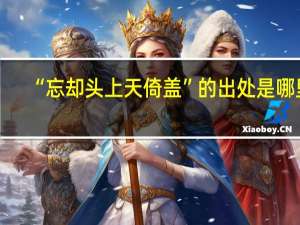 “忘却头上天倚盖”的出处是哪里