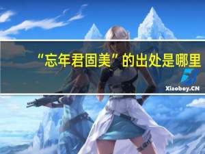 “忘年君固美”的出处是哪里