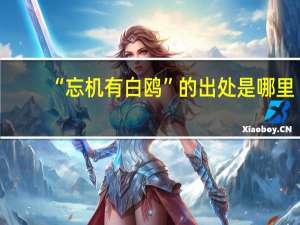 “忘机有白鸥”的出处是哪里