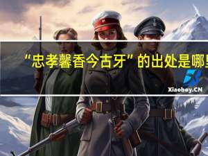 “忠孝馨香今古牙”的出处是哪里
