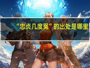 “忠贞几度冤”的出处是哪里