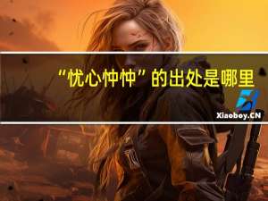 “忧心忡忡”的出处是哪里