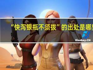 “快泻银瓶不须拨”的出处是哪里