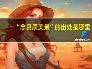 “念良辰美景”的出处是哪里