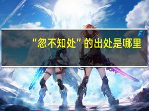 “忽不知处”的出处是哪里