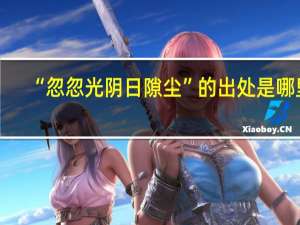 “忽忽光阴日隙尘”的出处是哪里