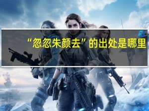 “忽忽朱颜去”的出处是哪里
