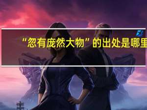 “忽有庞然大物”的出处是哪里