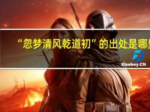 “忽梦清风乾道初”的出处是哪里