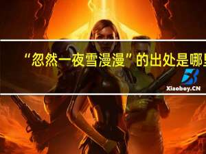 “忽然一夜雪漫漫”的出处是哪里