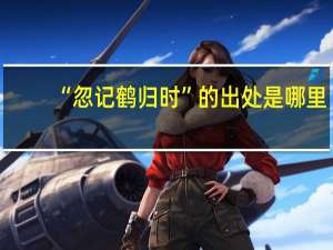 “忽记鹤归时”的出处是哪里