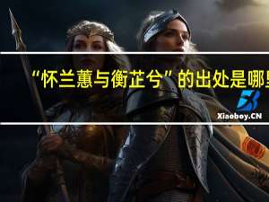 “怀兰蕙与衡芷兮”的出处是哪里