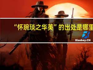 “怀琬琰之华英”的出处是哪里