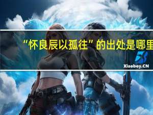 “怀良辰以孤往”的出处是哪里