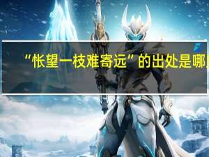 “怅望一枝难寄远”的出处是哪里