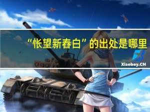 “怅望新舂白”的出处是哪里