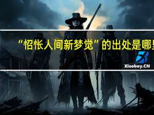 “怊怅人间新梦觉”的出处是哪里
