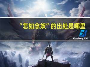 “怎如念奴”的出处是哪里