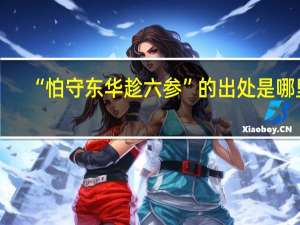 “怕守东华趁六参”的出处是哪里