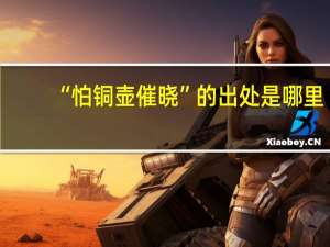 “怕铜壶催晓”的出处是哪里