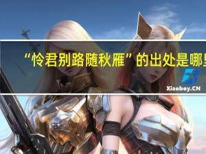 “怜君别路随秋雁”的出处是哪里