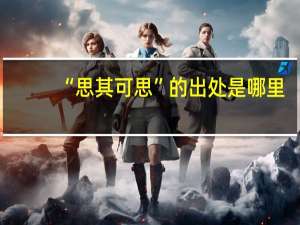 “思其可思”的出处是哪里