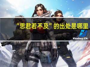“思君若不及”的出处是哪里