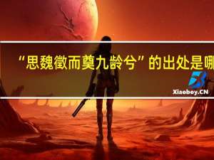 “思魏徵而奠九龄兮”的出处是哪里