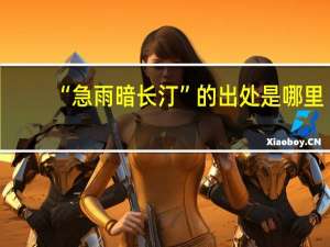 “急雨暗长汀”的出处是哪里