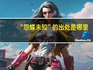 “怨蝶未知”的出处是哪里