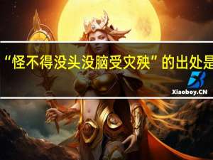 “怪不得没头没脑受灾殃”的出处是哪里