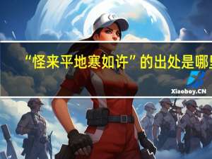 “怪来平地寒如许”的出处是哪里