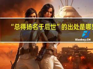 “总得扬名于后世”的出处是哪里