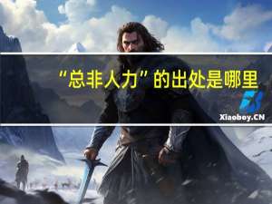 “总非人力”的出处是哪里