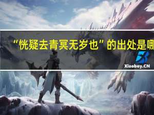 “恍疑去青冥无岁也”的出处是哪里