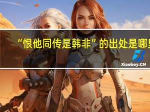 “恨他同传是韩非”的出处是哪里