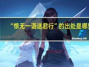 “恨无一语送君行”的出处是哪里